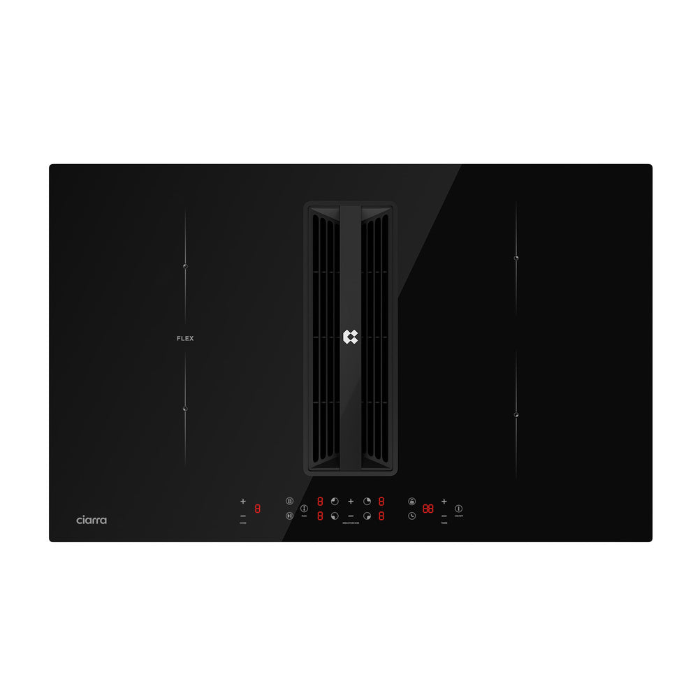 Ciarra ONE Piano ad Induzione con Cappa Integrata Ultra 830 mm con Sistema Plasma⁺ Integrato CBBEH834BBF-OW