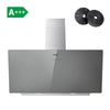 CIARRA Cappa Verticale Parete in vetro argento spazzolato da 90cm con controllo touch A+++ CBCS9736H-S