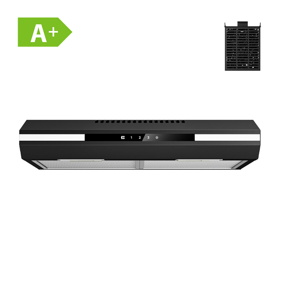 CIARRA Cappa Sottopensile Slim 60cm | Comandi Touch, LED, Filtro a Carbone Incluso CBCB6921-OW