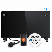 Ciarra Termoconvettore WiFi 2000W IP24 Nero con Ruote e Timer 20m² CBHX20-B