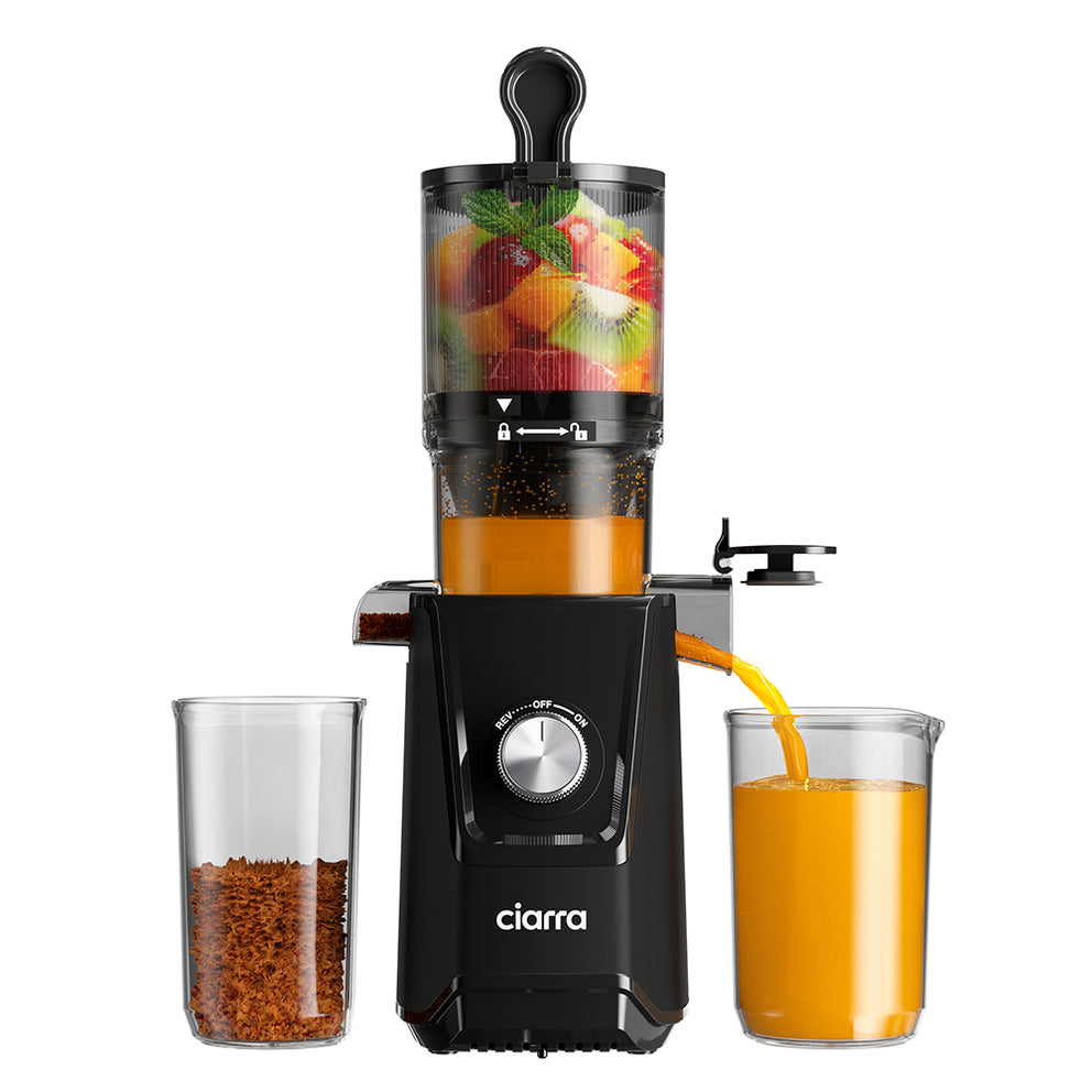 Ciarra Spremiagrumi Elettrico Compatta Estrattore di Succo 200W | Controllo a Manopola Singola, Facile da Pulire & Alta Rendimento del Succo