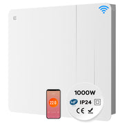 CIARRA Radiatore Elettrico in Ceramica WiFi – Termosifone a Inerzia Secca di Design per Casa (1000W/1500W/2000W)