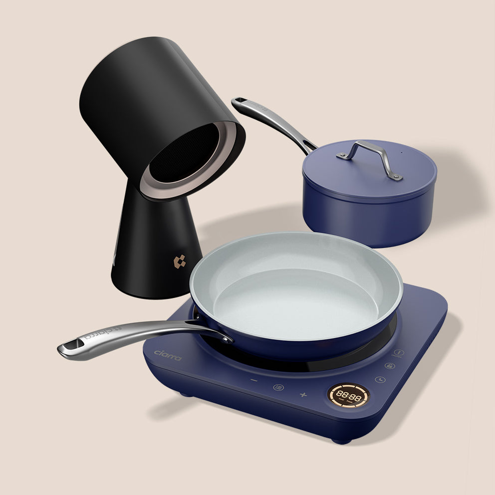 Ciarra Cucina PortoChef Quartet: Piano cottura a induzione Donut & HOOD TO GO & Pentole Mini Duo