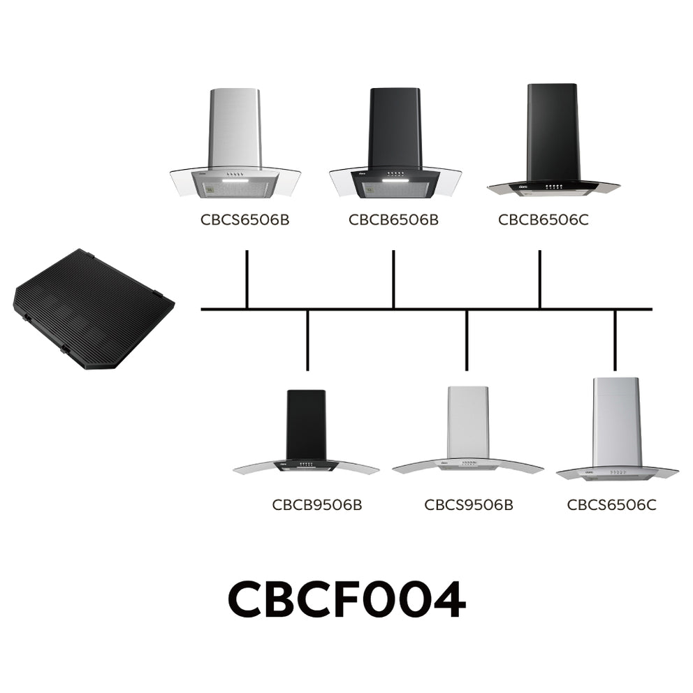 Ciarra Sostituzione Filtro A Carbone Per Cappe Da Cucina In Vetro Curvo CBCF004-OW