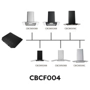 Ciarra Sostituzione Filtro A Carbone Per Cappe Da Cucina In Vetro Curvo CBCF004-OW