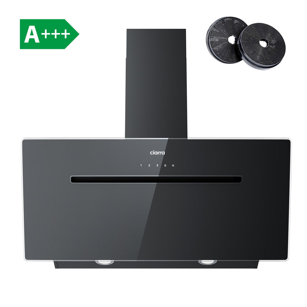 CIARRA Cappa angolare in vetro da 90cm con Touch Control Booster CBCB9736F-B