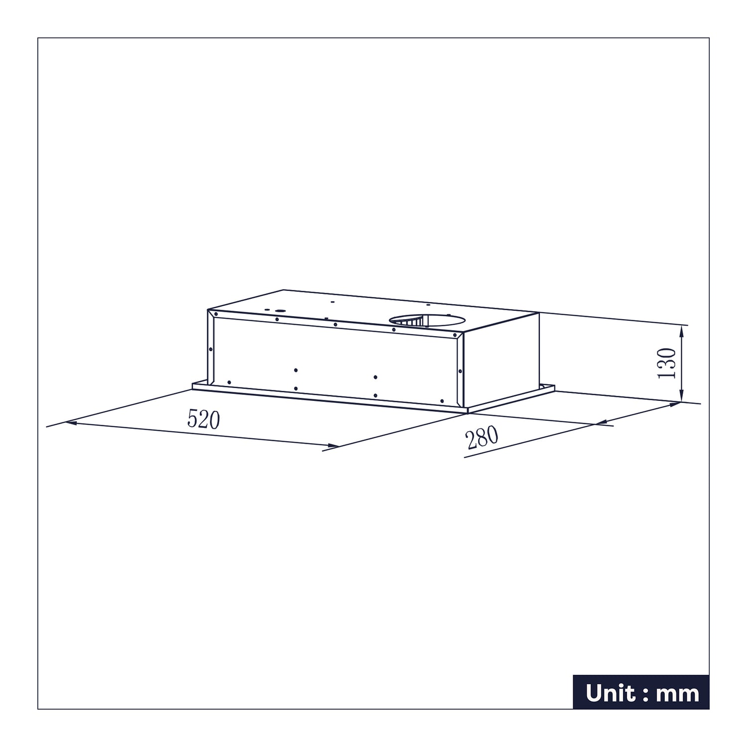 CIARRA Cappa Cucina Incasso 52Cm CBCS5913A-OW
