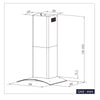 CIARRA Cappa In Vetro Curva Acciaio Inox 60cm CBCS6506C-OW