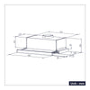 CIARRA Cappa Sottopensile Telescopica/Scorrevole 60 cm con 2 Velocità CBCS6906D-OW