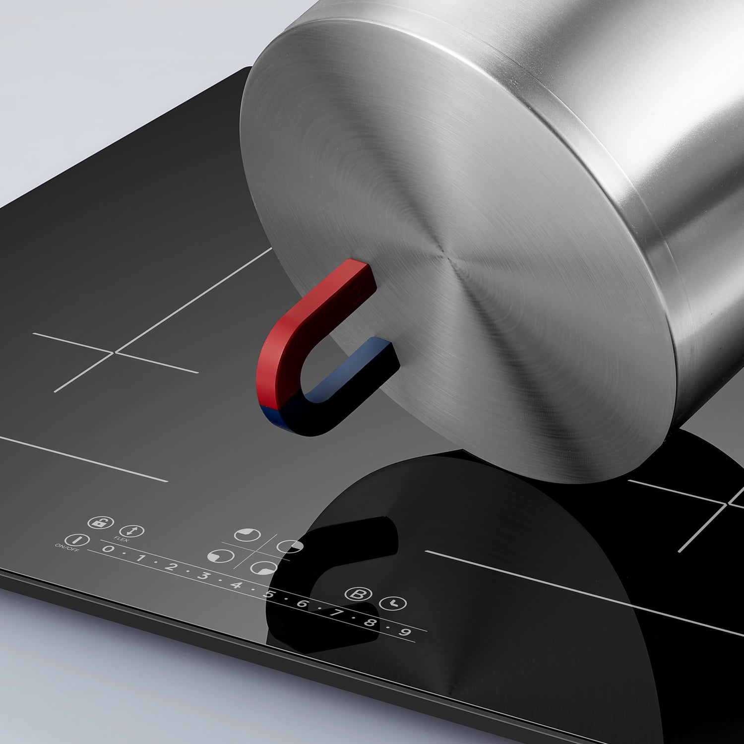 CIARRA Piano cottura a induzione da incasso a 4 zone con Boost e FlexZone CBBIH4BFF-OW