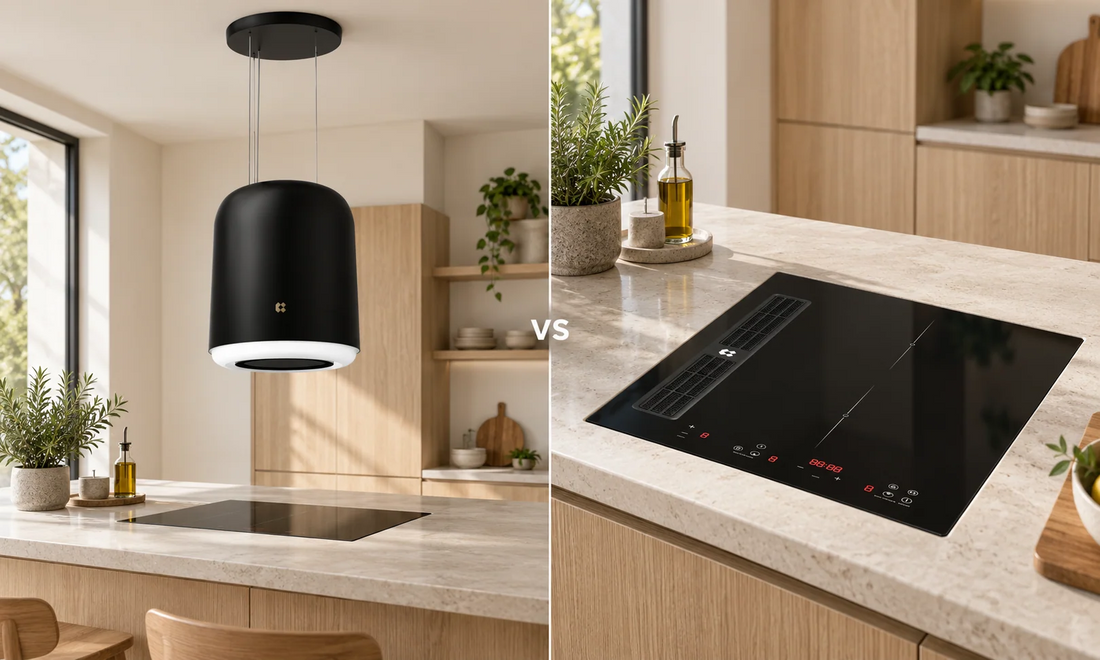 cappa isola vs cappa downdraft