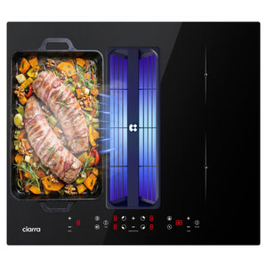 Ciarra ONE Piano ad Induzione con Cappa Integrata Compatto 590 mm con Sistema Plasma⁺ Integrato CBBEH594BBF-OW