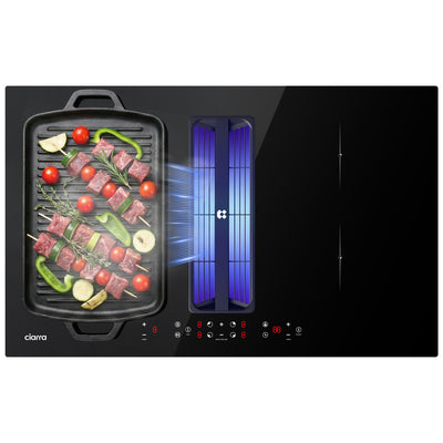 Ciarra ONE Piano ad Induzione con Cappa Integrata Ultra 830 mm con Sistema Plasma⁺ Integrato CBBEH834BBF-OW