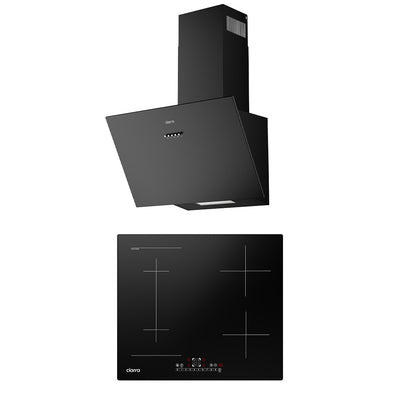 Ciarra Set Moderno 60 cm: cappa a parete + piano a induzione 4 zone
