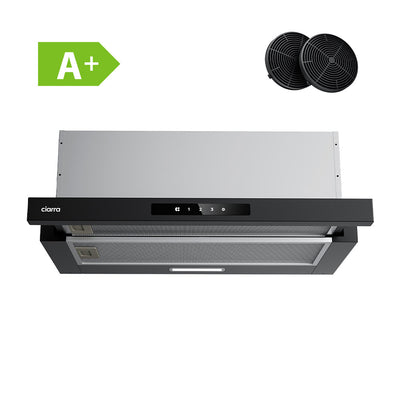 Ciarra Cappa a Incasso Sottopensile Telescopica 60cm CBCB6909A-OW | Classe A+, Touch e LED