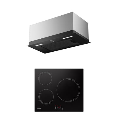 Ciarra Set Compatto 60 cm: cappa da incasso + piano a induzione 3 zone