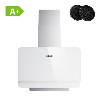 Ciarra 60cm Cappa Inclinata Bianca Cappa Verticale Touch Control Bianco CBCS6765C-OW
