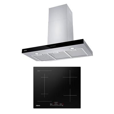 Ciarra Set Potente: cappa a parete 90 cm + piano a induzione 60cm 4 zone