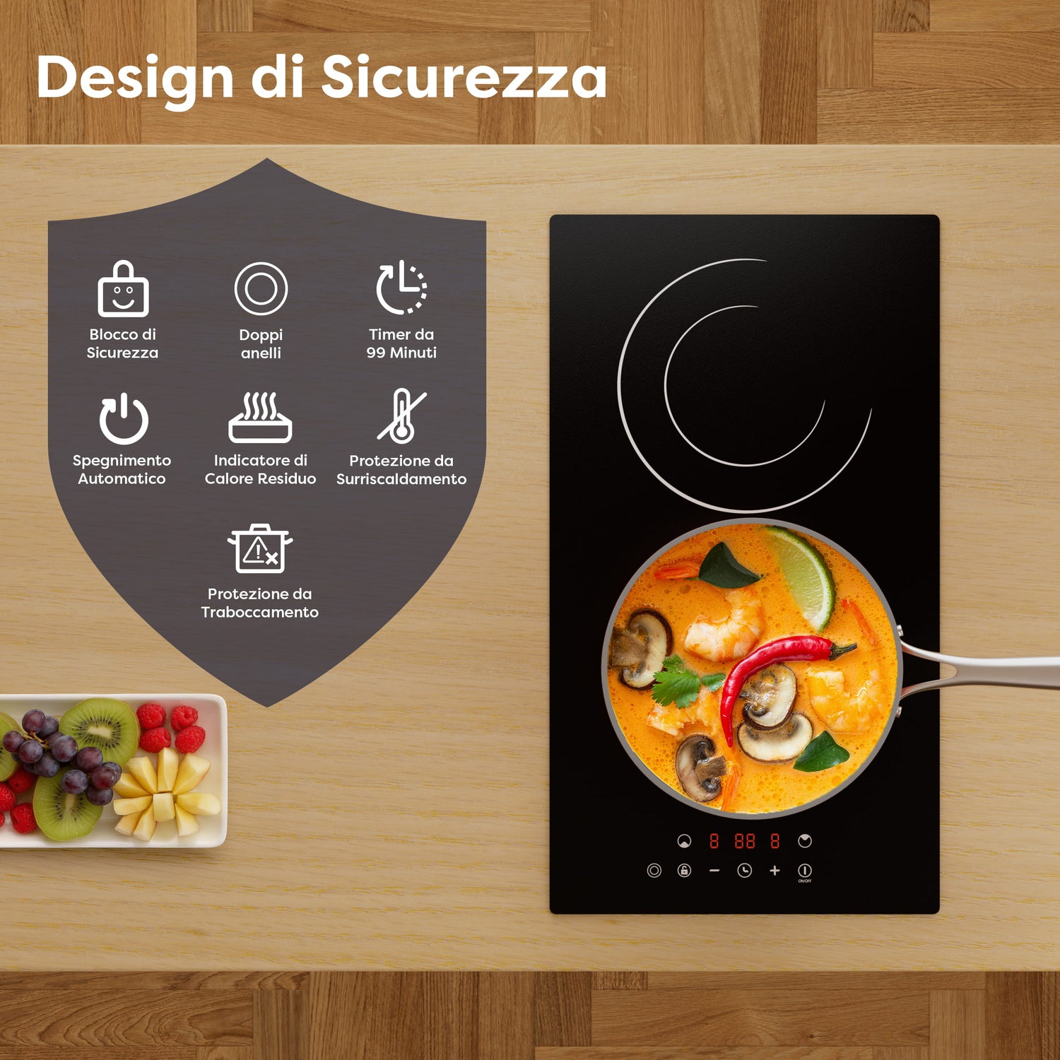 Ciarra x CDV Piano Cottura in Vetroceramica 