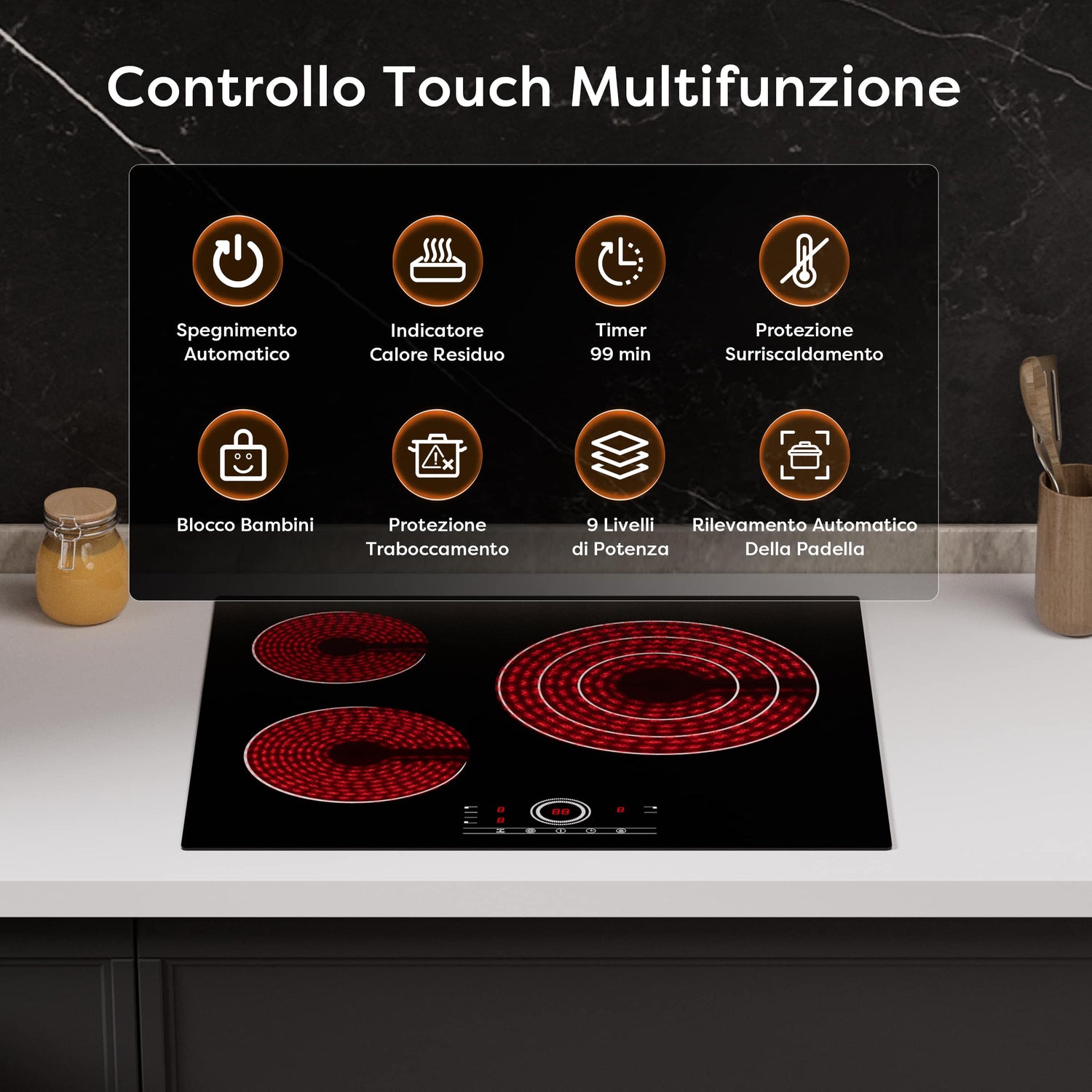 piano cottura vetroceramica