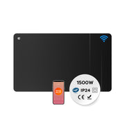 CIARRA radiatore elettrico in ceramica 1500W nero WiFi vista frontale