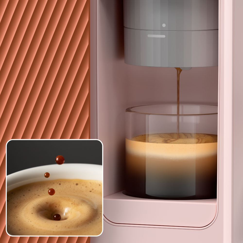 Ciarra BloomBox Macchinetta Espressiera Macchina da Caffè Espresso Portatile 15Bar, Controllo Temperatura 3 Livelli, Eco-Sostenibile Senza Capsule, Beccuccio Anti-Polvere, Casa & Outdoor