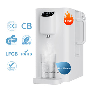 Ciarra x Susgreenable Depuratore Acqua Purificatore RO da Tavolo 4-in-1 – Acqua Calda Istantanea in 3s, Filtro Integrato, Senza Installazione, Efficienza 3:1 SGIWDR04-W