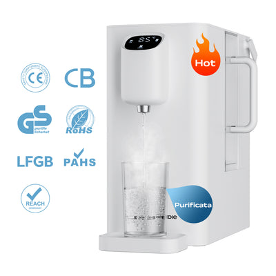 Ciarra x Susgreenable Depuratore Acqua Purificatore RO da Tavolo 4-in-1 – Acqua Calda Istantanea in 3s, Filtro Integrato, Senza Installazione, Efficienza 3:1 SGIWDR04-W