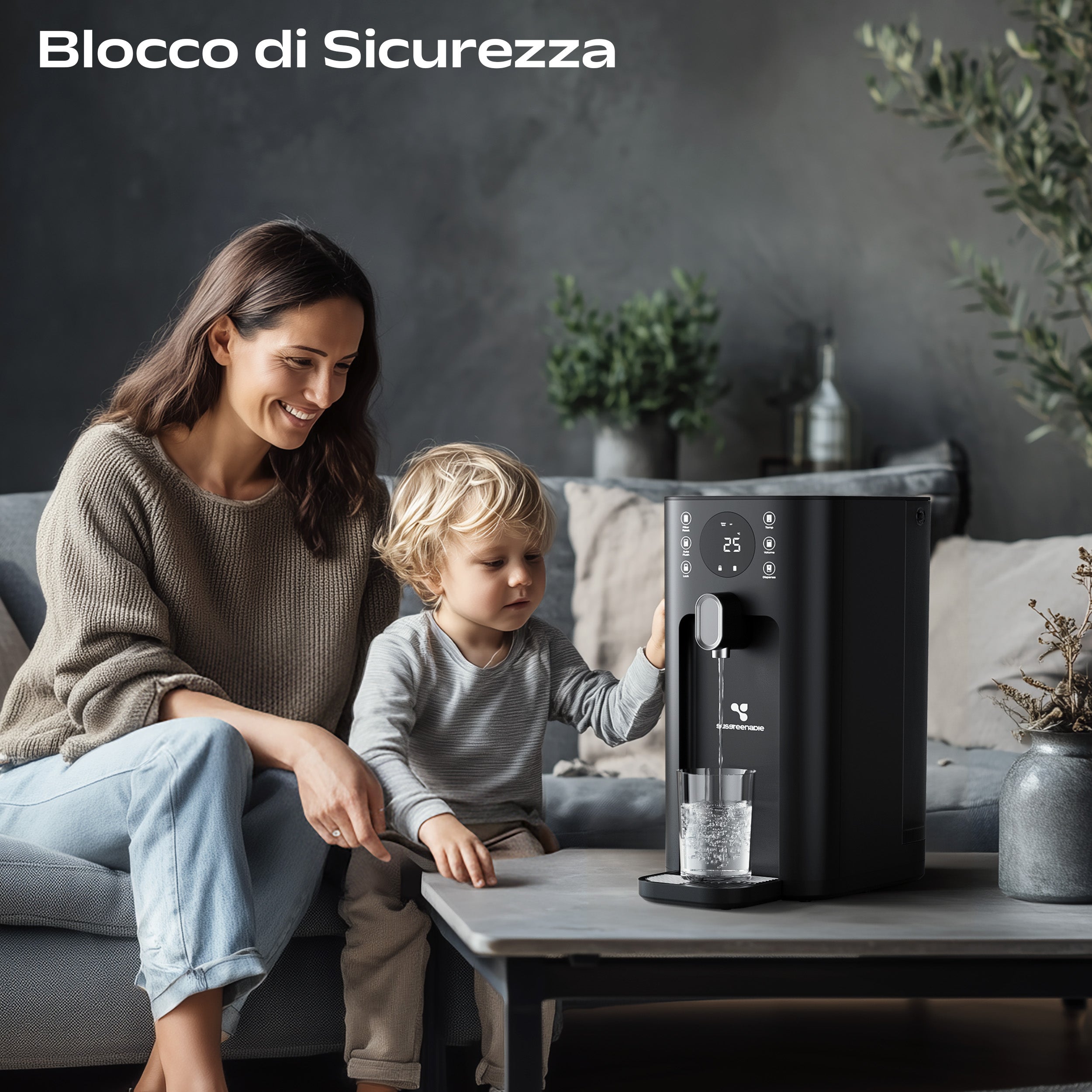 Paaruter Controller Smart Home Da Parete Nero Con Display 1.77", Bluetooth 5.0, Radio FM E Uscita Audio 2x20W