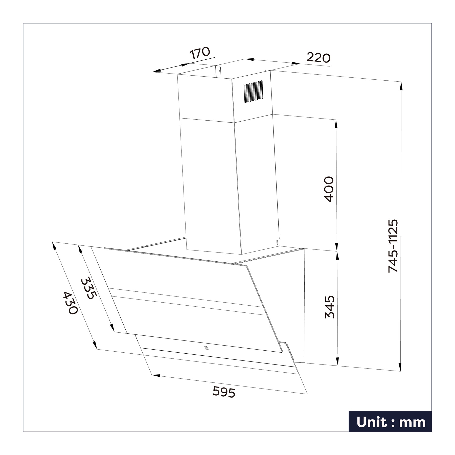 Cappa Aspirante CIARRA ASB6736N 60cm - A+++, 650 M³/h, Acciaio Inox, Touch LED - Foto 7