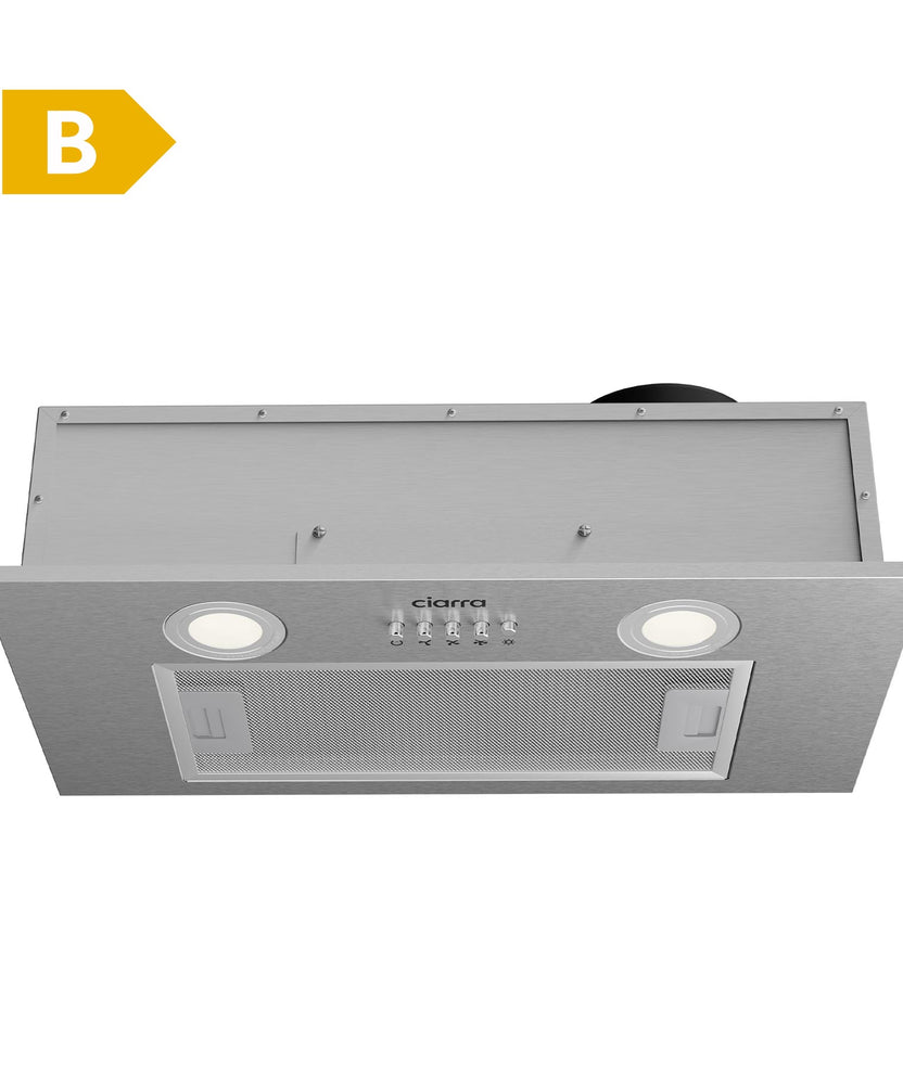 Cappa Aspirante Integrata CIARRA 52 Cm - Acciaio Inox, 3 Velocità, Luci LED, 300 M³/h - Foto 10