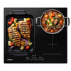 Ciarra CBBIH4BFF | Piano Cottura Induzione 4 Zone con 2 FlexZone e Power Management, 7200W - Nero Opaco