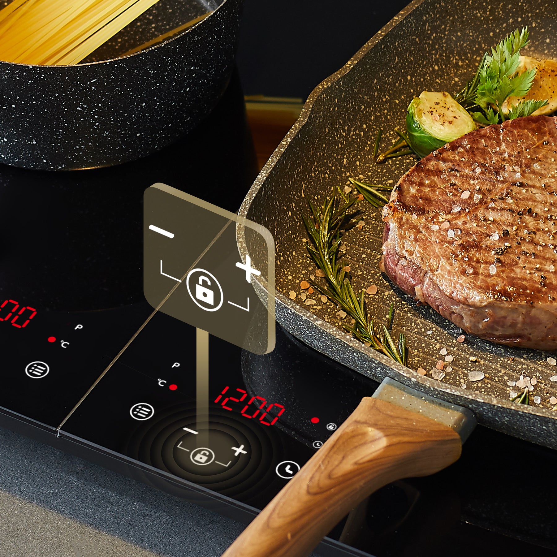 Ecoiffier 00602 - Fornellino Giocattolo 2 Fuochi Con Pentole E Accessori - Cucina Per Bambini